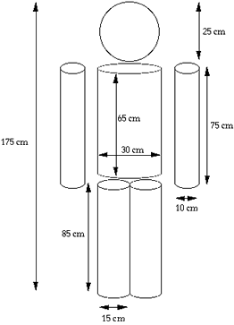 A schematic diagram of a toilet roll and the inner tubing.
